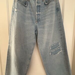 Citizens Of Humanity Blue Flare Wide Leg Denim